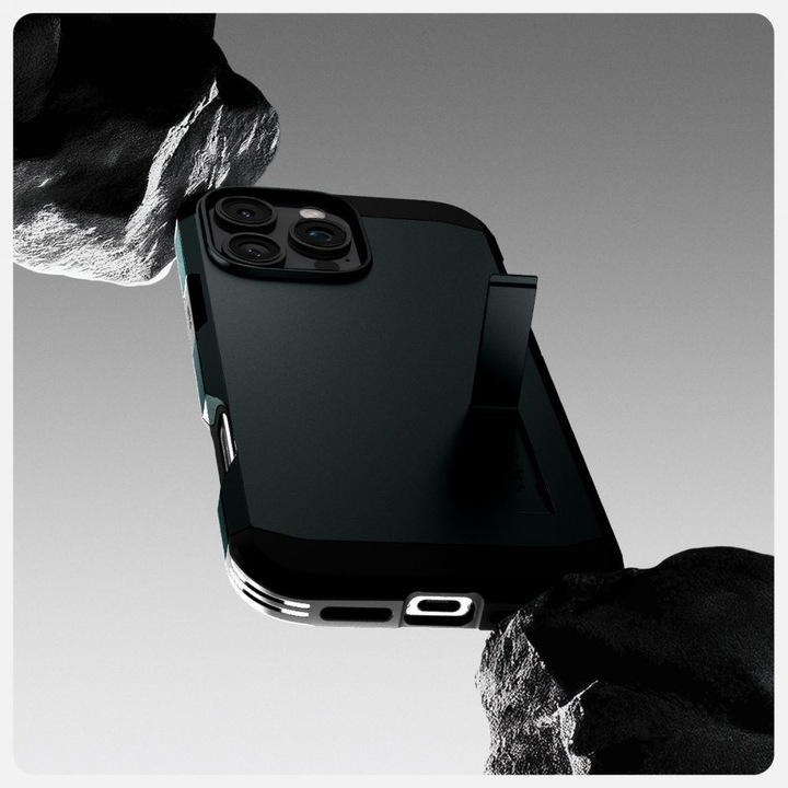 Productafbeelding Spigen Tough Armor MAG iPhone 16 Pro MagSafe afgrond groen/zielony ACS08148 (Apple iPhone 16 Pro)