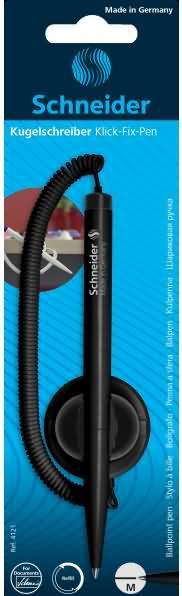 Actual product image Schneider Biros Klick-Fix-Pen 1mm black document-proof Barrel colour: black (Black, 1 x)