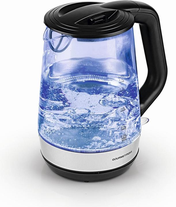 Immagine prodotto Gourmetmaxx Bollitore da 1,7 l, nero/trasparente (1.70 l)