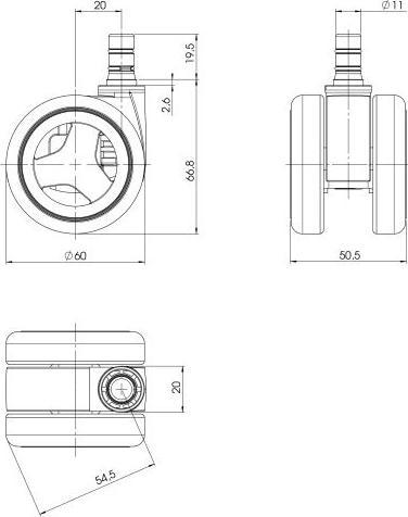 Produktbild Hjh Office 5x ROLO GAME No-Noise 11mm/60mm