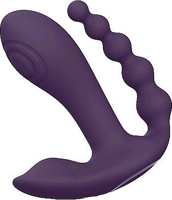 Produktbild Shots Kata - Pulse Wave & Vibrating Double Penetration Vibrator - Purple