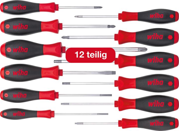 Image du produit Wiha Set SoftFinish (Recouvrement cruciforme Phillipps (PH), Torx (TX), Cruciforme PZ, Vis fendues)
