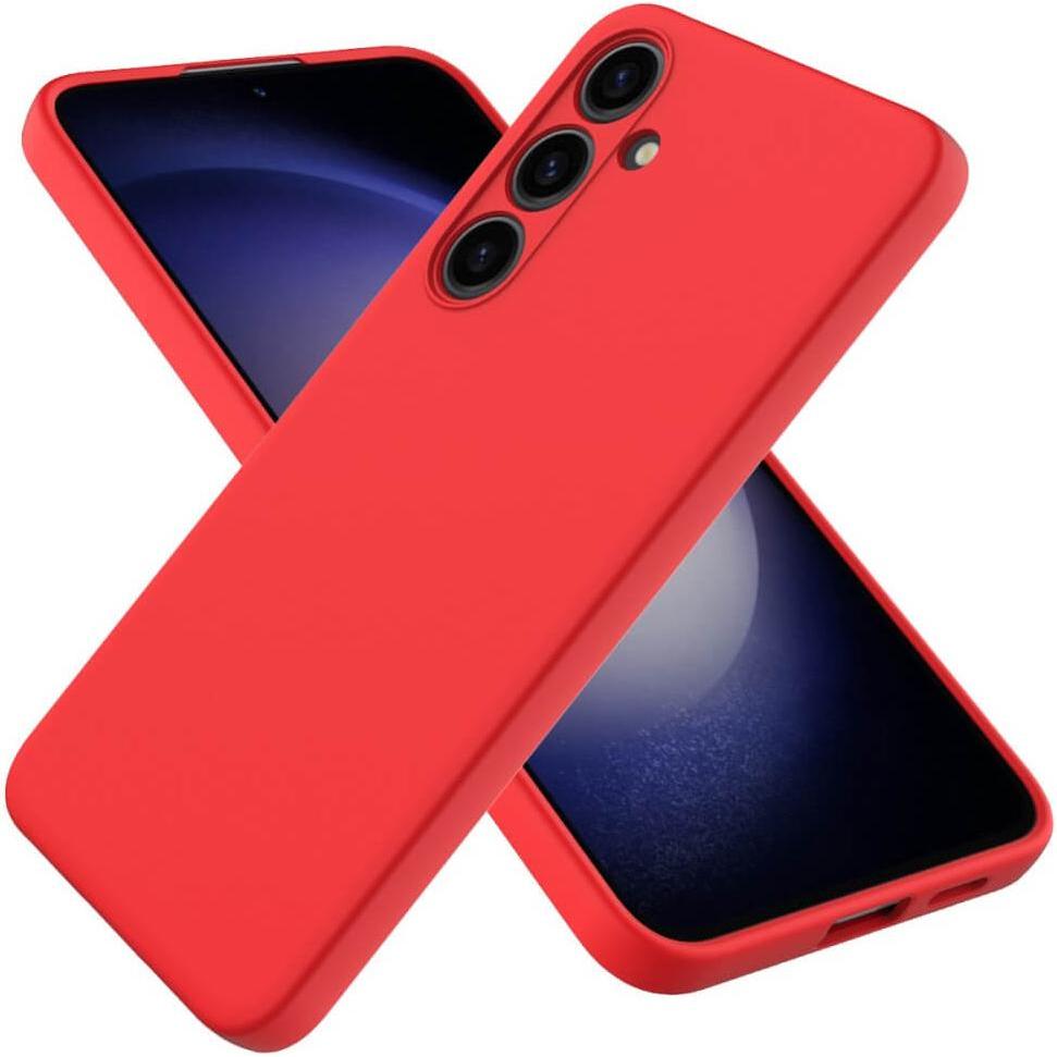 Cover-Discount Silikon Gummi Hülle rot (Samsung Galaxy S24+), Smartphone Hülle, Rot