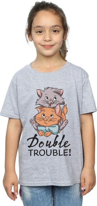 Actual product image Disney Girls The Aristocats Double Trouble Cotton T-Shirt (152, 158)
