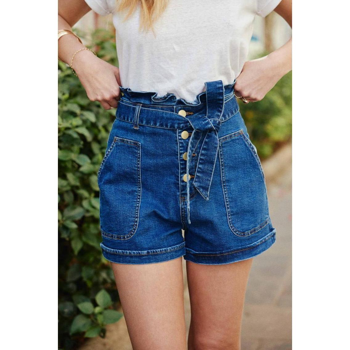 La Petite Étoile, Damen, Shorts, shorts für damen, Grau, (36)