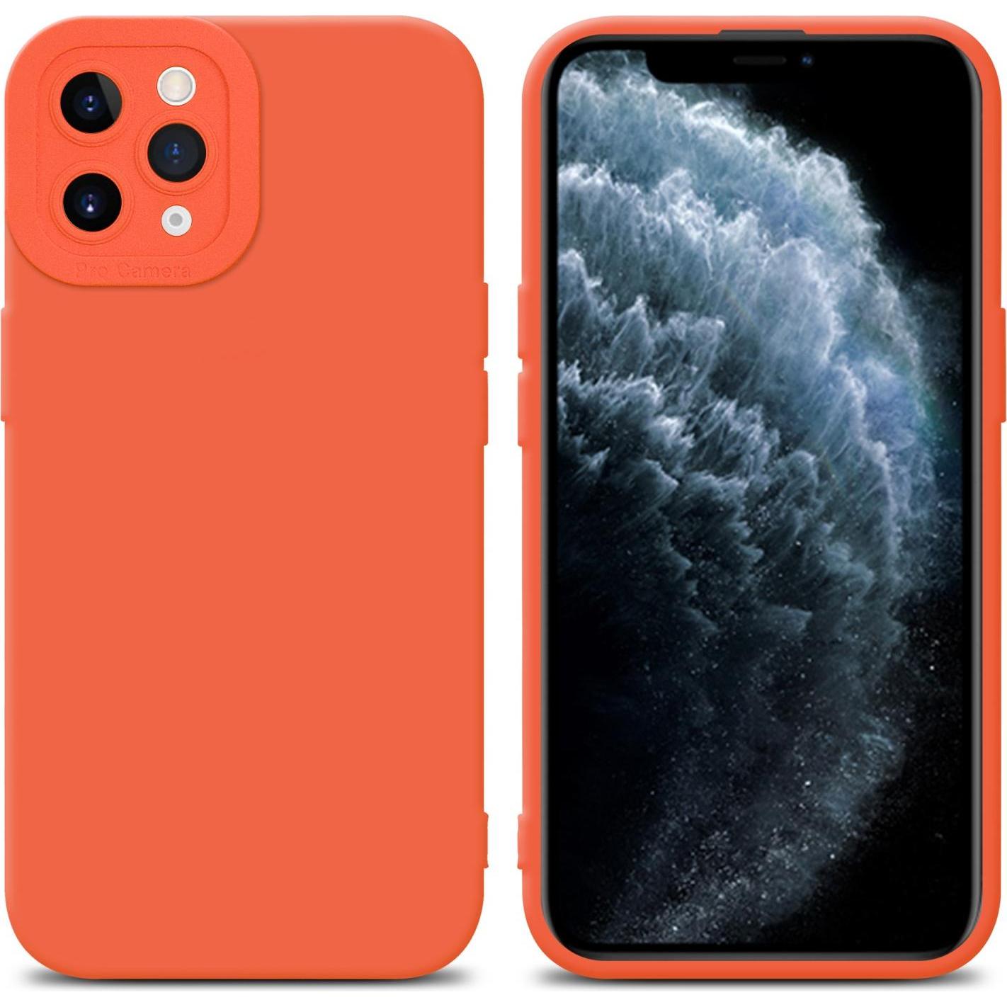 Cadorabo Hülle für Apple iPhone 11 PRO im TPU Fluid LM162 Style (Apple iPhone 11 Pro), Smartphone Hülle, Orange