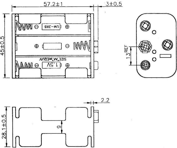 Produktbild Goobay 6x AA Mignon Batteriehalter