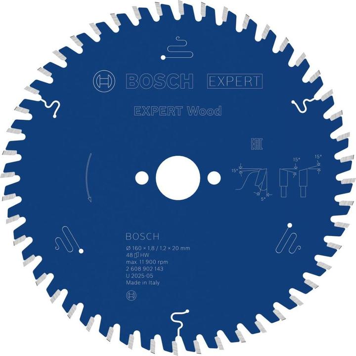 Actual product image Bosch Professional Zubehör EXPERT Wood Kreissägeblatt, 160x20 mm, T48