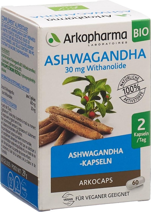 Produktbild Arkopharma Arkocaps Bio Ashwagandha Kapseln (60 Stück, Kapseln, 68 g)