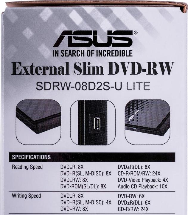 Productafbeelding ASUS SDRW-08D2S-U Lite (DVD-brander)