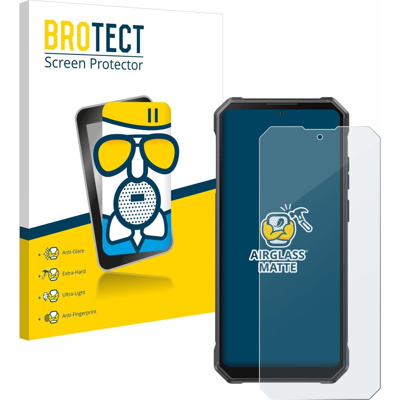 BROTECT Schutzglas Schutzfolie Glas Folie Displayschutz matt, Smartwatch Schutzfolie, Grau