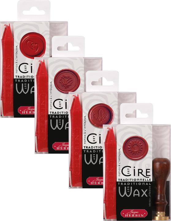 Image du produit Jacques Herbin Set cire traditionnelle- coeur - Fleur de Lys