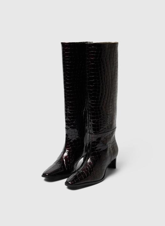 Actual product image Selected Leder Stiefel mit Absatz (40)