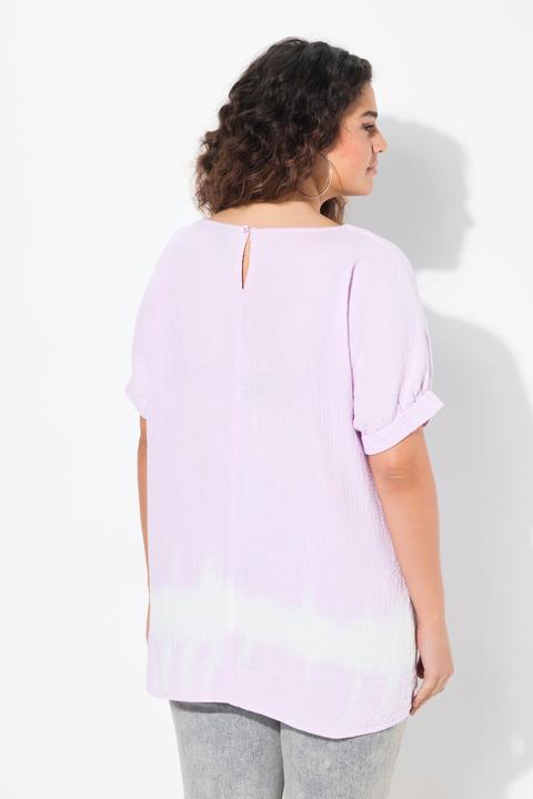 Immagine prodotto Ulla Popken Maglia in mussola dal taglio oversize con scollo a V e mezze maniche (54)