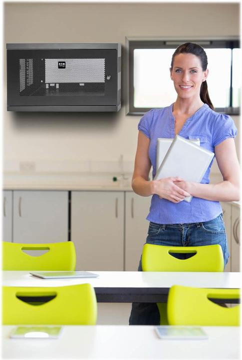 Actual product image Eaton SmartRack 9U Low-Profile Switch-Depth Wall-Mount Mini Rack Enclosure (9 RU, 19 inch rack)