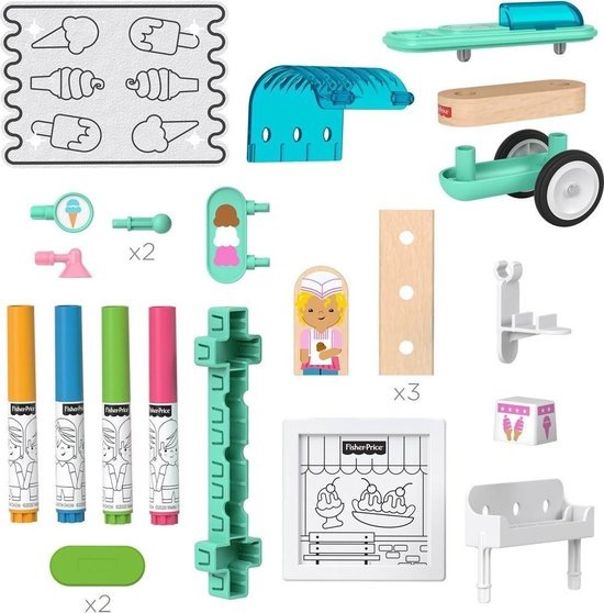 Image du produit Fisher-Price Wonder makers de Fisher Price, chariot à glace en bois 14x30cm