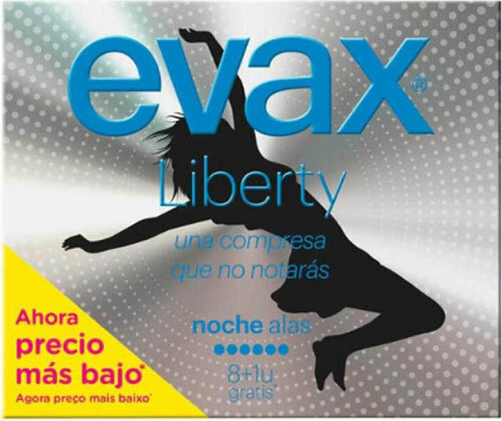 Actual product image Evax LIBERTY compresas noche alas 9 uds (9 x)