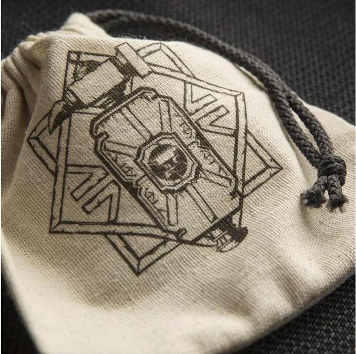 Actual product image Q Workshop BDWA141 - Dwarven Beige & Black Basic, Dice Bag
