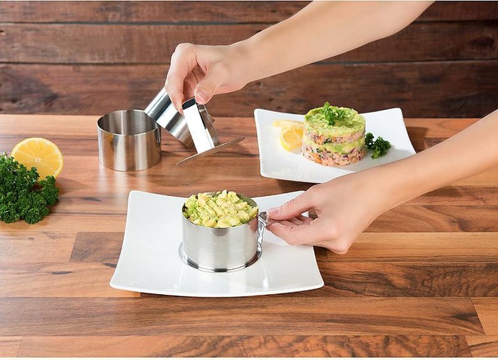 Productafbeelding Rosenstein & Söhne 6 dessert/voedselringen met lifter & stamper