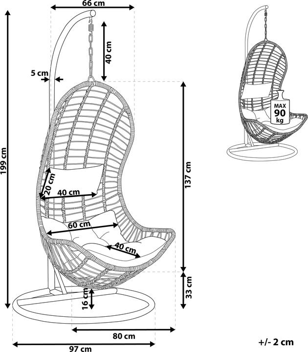 Produktbild Beliani Pineto (90 kg)