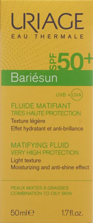 Productafbeelding Uriage Bariésun Matte Fluïde SPF50 (Zonnecrème gezicht, SPF 50, 50 ml, 74 g)