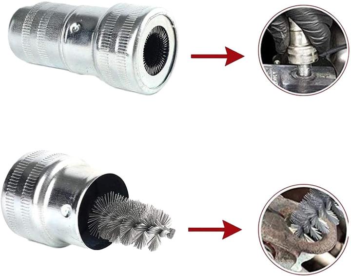 Actual product image IWH Battery pole cleaning brush with 10 colour discs 19080
