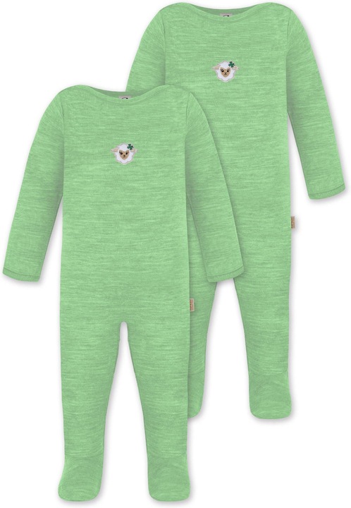 Normani 2er Pack Baby Merino Strampler „Levin" - 9411