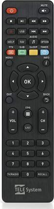 Actual product image Telesystem Remote Control Original for TS9018HD Sat Receiver (Device-specific remote control, Infrared)