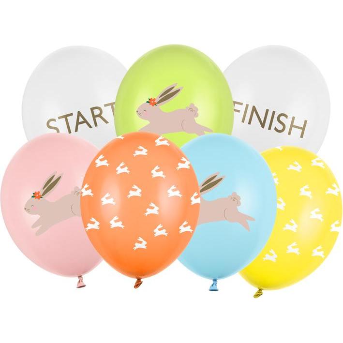 Partydeco Balloons 30 cm, Egg Hunt, mix (1 pkt / 7 pc.)
