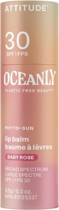 Actual product image Attitude Oceanly Tinted Lip Balm with SPF 30 EWG Verified Plastic-Free (Lip balm)