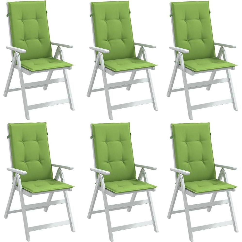 VidaXL, Sitzkissen, Hochlehner-Auflagen 6 Stk. Stoff (120 x 50 x 4 cm)