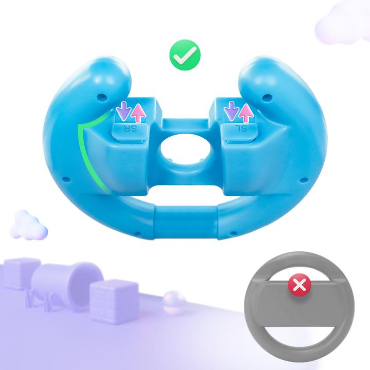 Actual product image Oniverse Pack of 4 Racing wheel controller holders - Blue/Red/Green/Pink (Switch)