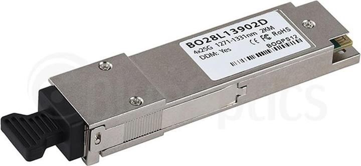 Actual product image BlueOptics HPE X150 JH420A Compatible QSFP28 BO28L13902D