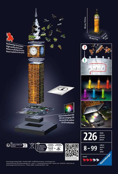 Actual product image Ravensburger Ben 3D Night Edition (216 pieces)