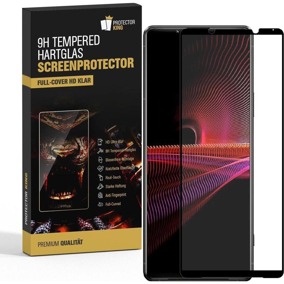 Protectorking 2x echtes Tempered 9H Panzerhartglas 3D KLAR (2 Stück, Sony Xperia Pro-I), Smartphone Schutzfolie