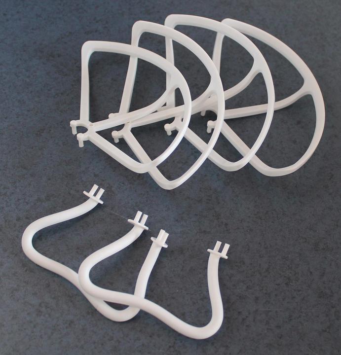 DF-Models Rotor guard (4) + landing skids (2) for 9115 (white)