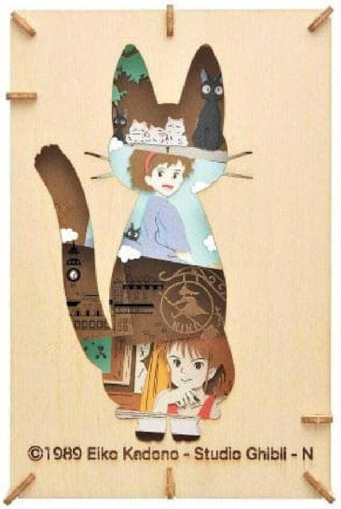 Image du produit Ensky Ghibli - Kiki la petite sorcière - Théâtre de papier style bois Silhouette de Jiji