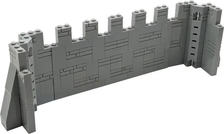 Image du produit LEGO MOC Mur médiéval et pièces d'angle Chevalier Château - gris - 136 pièces - nouveau (LEGO Accessoires)