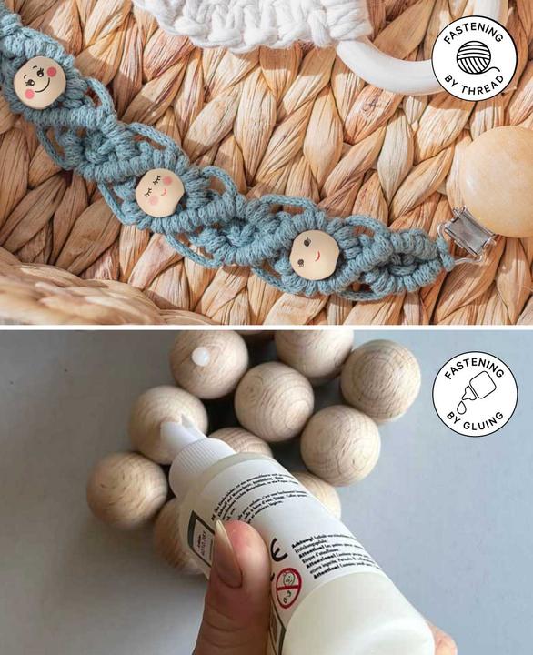 Immagine prodotto I Am Creative Holzperlen Gesicht, Träumend