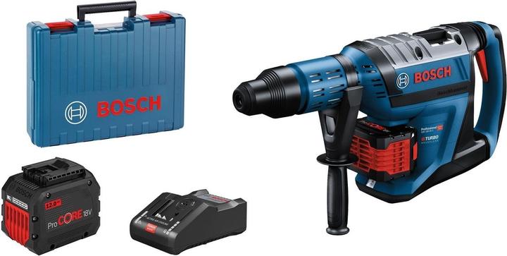 Bosch Professional BITURBO cordless rotary hammer with SDS max GBH 18V-45 C, 2 x ProCORE18V 12.0Ah batteries (Rechargeable battery operated)