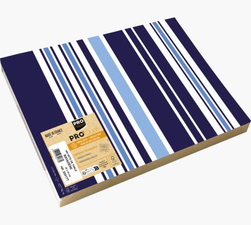 Image du produit PROnappe 400 sets de table bayadère bleu marine multicolore 30,0 x 40,0 cm (4 pcs, 40 x 30 cm)