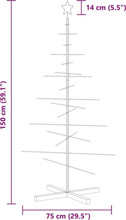 Actual product image vidaXL Metall Weihnachtsbaum (89 cm)