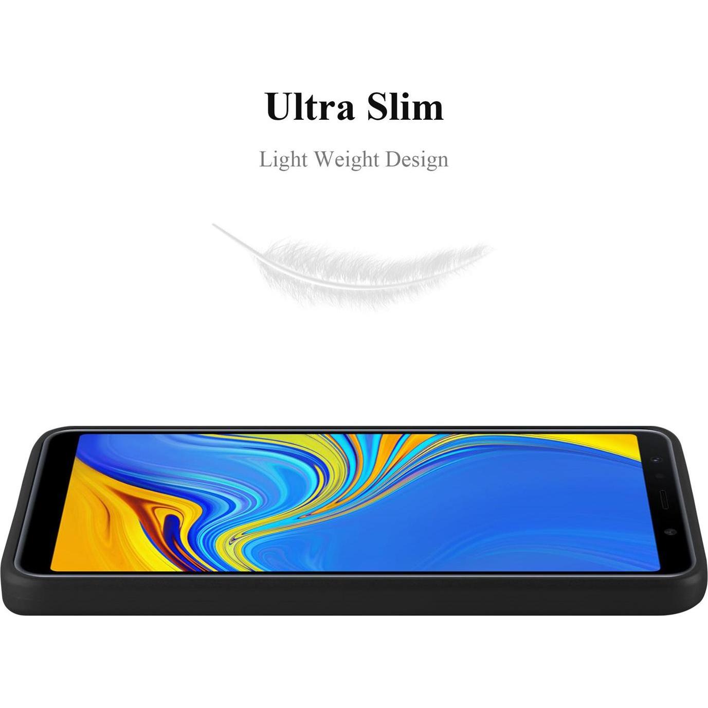 Thumbnail - Cadorabo TPU Matt Metallic Cover (Samsung Galaxy A7 (2018)), Smartphone Hülle, Schwarz