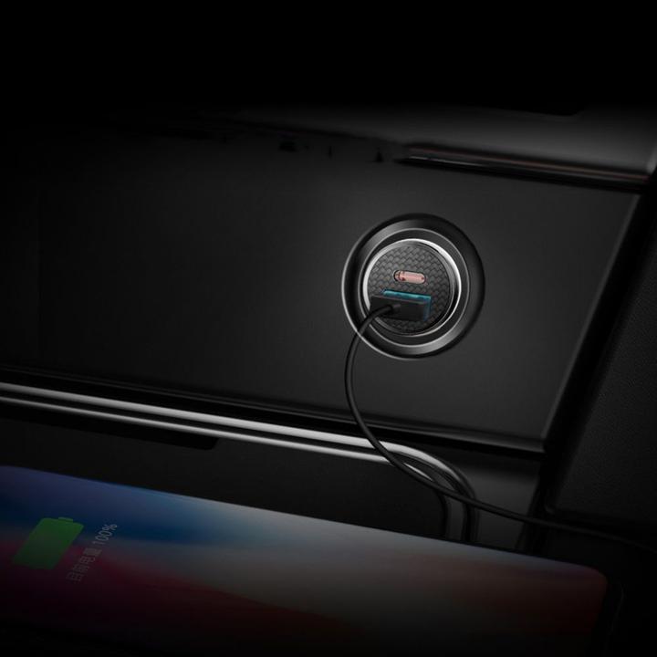 Produktbild Baseus Circular Plastic A+C 30W PPS Car Charger Black