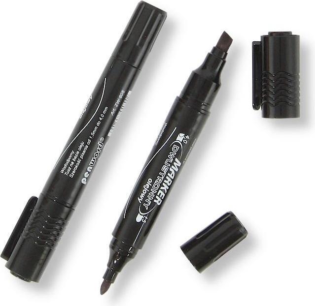 Munhwa Doppelseitiger schwarzer Ölmarker (12 Stück) (12x)