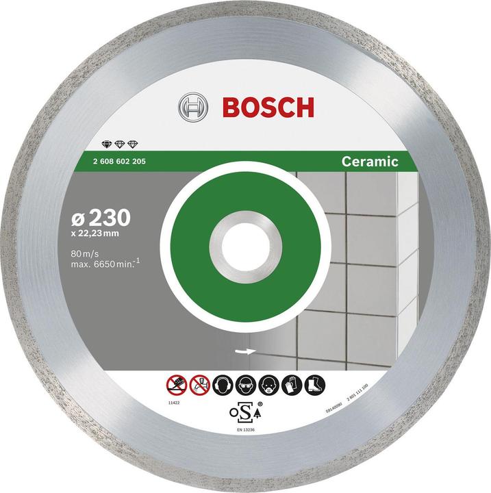 Actual product image Bosch Professional Zubehör Diamond saw blade Standard for Ceramic, 230 x 22.23 x 1.6 x 7 mm, 10-pack