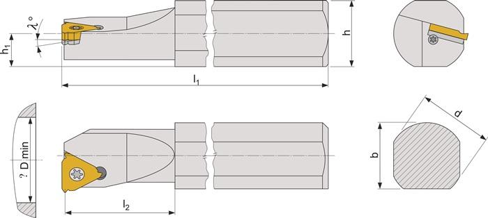 Produktbild Tecwerk Bohrstange A16P-SIR16 rechts