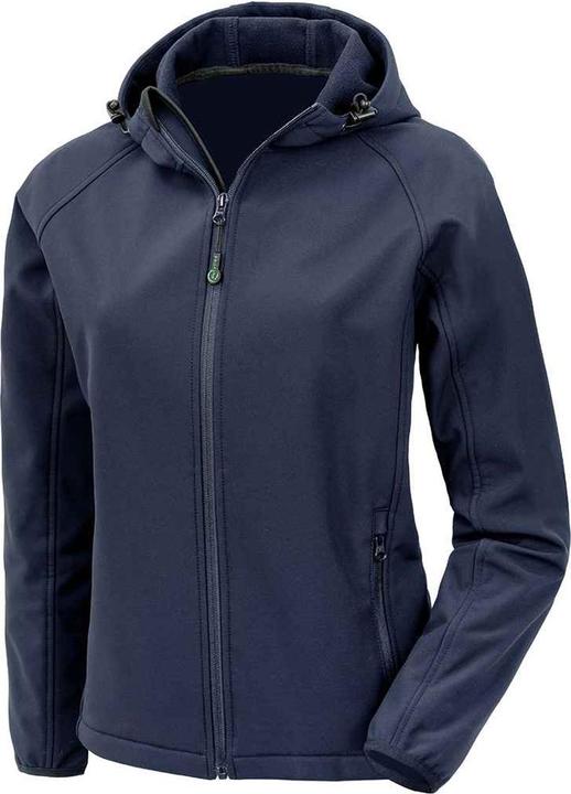 Actual product image Result Womens/Ladies Hooded 3 Layer Printable Soft Shell Jacket (XXL)