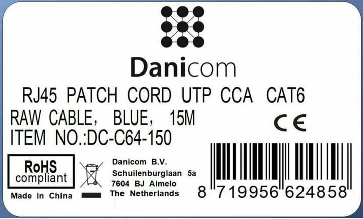 Produktbild Dsit CAT 6 Netzwerkkabel U/UTP (CAT6, 15 m)