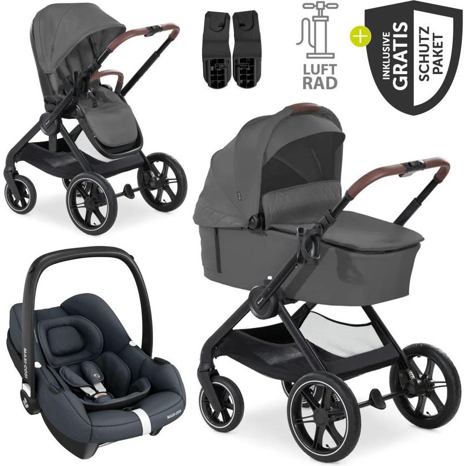 Hauck, Kinderwagen, 3in1 Kinderwagen-Set Walk N Care Air Trio Kinderwagen 3 in 1